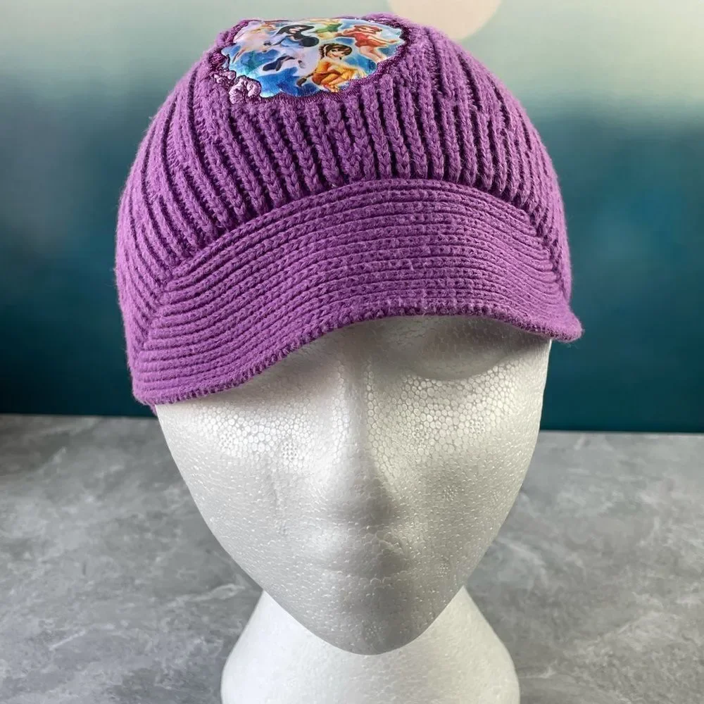 Kids Disney Tinkerbell & Friends Purple Beanie Cap